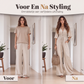 Jumpsuit met V-hals en getailleerde pasvorm voor dames