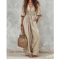 Jumpsuit met V-hals en getailleerde pasvorm voor dames