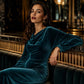 💎 Exclusieve Deal 👗 Dames Fluwelen Jurk met Ronde Hals – Luxe uitstraling, elegante pasvorm & zacht draagcomfort ✨