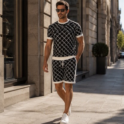 Casual set van 2 stuks voor heren: top en korte broek