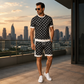 Casual set van 2 stuks voor heren: top en korte broek