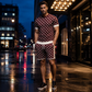 Casual set van 2 stuks voor heren: top en korte broek