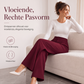 Elegante hooggetailleerde wijde pijpen broek voor dames