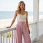 Women's High-Waist Pleated Wide-Leg Pants