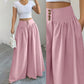 Women's High-Waist Pleated Wide-Leg Pants