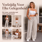 Damesbroek met hoge taille en rechte pijpen