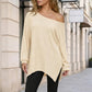 Off-shoulder top voor dames met splitzoom