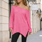 Off-shoulder top voor dames met splitzoom