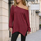 Off-shoulder top voor dames met splitzoom