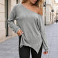 Off-shoulder top voor dames met splitzoom