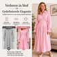 Dames overhemdjurk met geplooide taille en lange mouwen