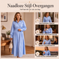 Dames overhemdjurk met geplooide taille en lange mouwen