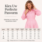 Dames overhemdjurk met geplooide taille en lange mouwen
