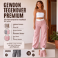Dames straight-fit cargobroek met zijstrepen