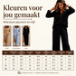 Dames set met V-hals top met lange mouwen en wijde pijpen broek