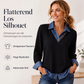 Casual patchwork lange mouwen top voor dames