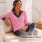 Casual patchwork lange mouwen top voor dames