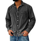 👕Herenshirt van retro gewassen denim