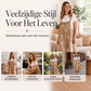 Losvallende denim tuinbroek voor dames met bloemenprint