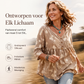 Losvallende casual blouse met V-hals voor dames