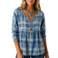 Losvallende casual blouse met V-hals voor dames