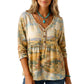 Losvallende casual blouse met V-hals voor dames