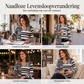 T-shirt voor dames met losse digitale print, ronde hals, korte mouwen en casual top