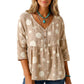 Losvallende casual blouse met V-hals voor dames