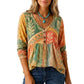 Losvallende casual blouse met V-hals voor dames