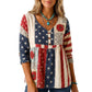 Losvallende casual blouse met V-hals voor dames