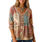 Losvallende casual blouse met V-hals voor dames