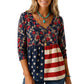 Losvallende casual blouse met V-hals voor dames