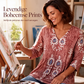 T-shirt voor dames met losse digitale print, ronde hals, korte mouwen en casual top