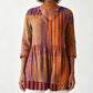 T-shirt voor dames met losse digitale print, ronde hals, korte mouwen en casual top