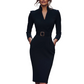 Chique jurk met tailleaccentuering