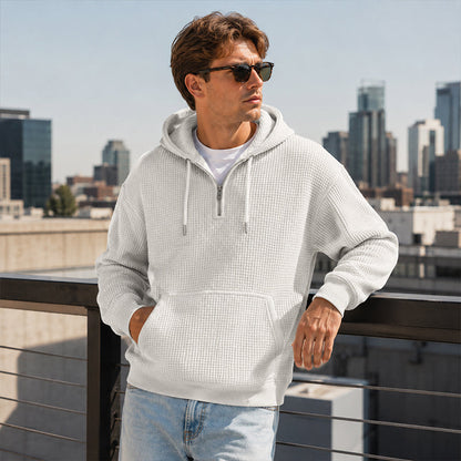 Heren-sweatshirt met capuchon en kwartrits
