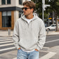 Heren-sweatshirt met capuchon en kwartrits