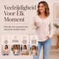 Geribbelde gebreide lange mouw Henley-top voor dames