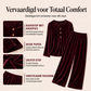 Dames vrijetijdsfluweel 2-delige loungewear set