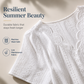 Ademend jacquard-shirt met V-hals