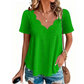 Ademend jacquard-shirt met V-hals
