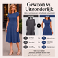 Elegante geribbelde gebreide jurk voor dames, met geborstelde stof