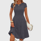 Elegante geribbelde gebreide jurk voor dames, met geborstelde stof
