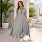 Casual effen maxi-jurk met rits voor dames