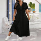 Casual effen maxi-jurk met rits voor dames