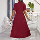 Casual effen maxi-jurk met rits voor dames