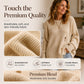 Oversized trui met ronde hals en distressed-look voor dames