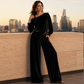 🔥 Nieuw Binnen – Nu 50% KORTING! 👗 Dames Off-Shoulder Top & Wijde Broek Set ✨ elegante uitstraling, comfortabele pasvorm & trendy complete look