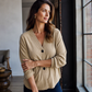 Dames V-hals corduroy gebreid vest