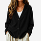 Dames V-hals corduroy gebreid vest
